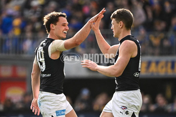 AFL 2024 Round 23 - West Coast v Carlton - A-53145502