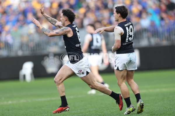 AFL 2024 Round 23 - West Coast v Carlton - A-53145554