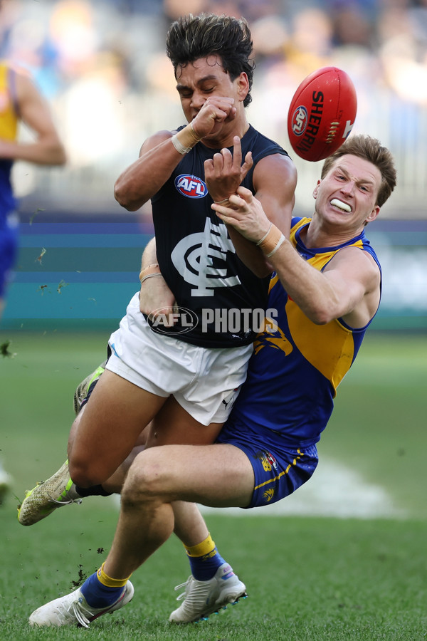 AFL 2024 Round 23 - West Coast v Carlton - A-53153586