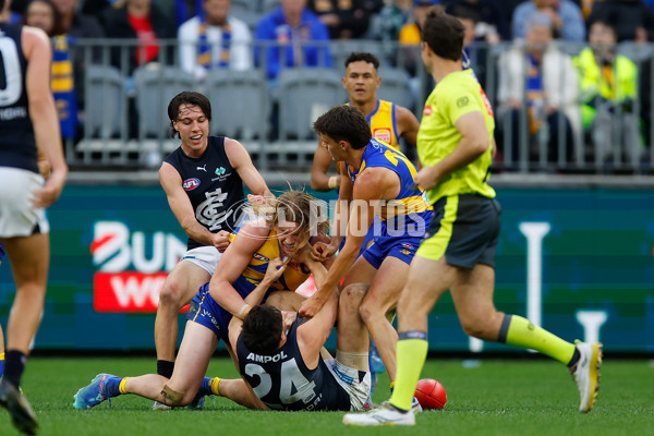 AFL 2024 Round 23 - West Coast v Carlton - A-53156266