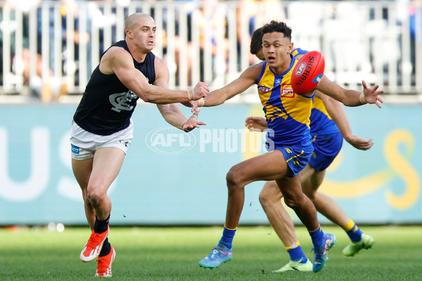 AFL 2024 Round 23 - West Coast v Carlton - A-53156843