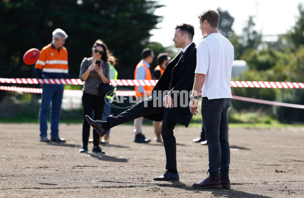 AFL 2024 Media - AFL Max Melbourne Sod Turning - A-53302340