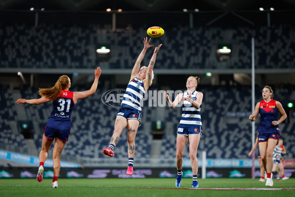 AFLW 2024 Round 01 - Geelong v Melbourne - A-53588480