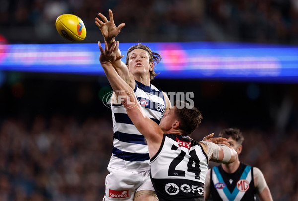 AFL 2024 Second Qualifying Final - Port Adelaide v Geelong - A-53691262