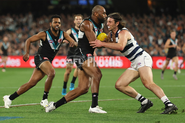 AFL 2024 Second Qualifying Final - Port Adelaide v Geelong - A-53691272