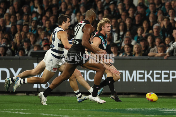 AFL 2024 Second Qualifying Final - Port Adelaide v Geelong - A-53692946