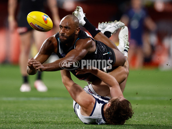 AFL 2024 Second Qualifying Final - Port Adelaide v Geelong - A-53692982