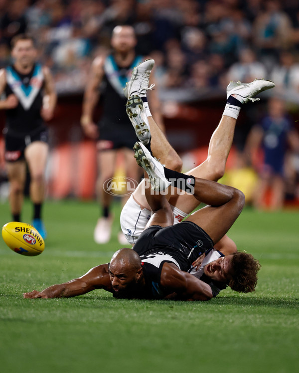 AFL 2024 Second Qualifying Final - Port Adelaide v Geelong - A-53692992