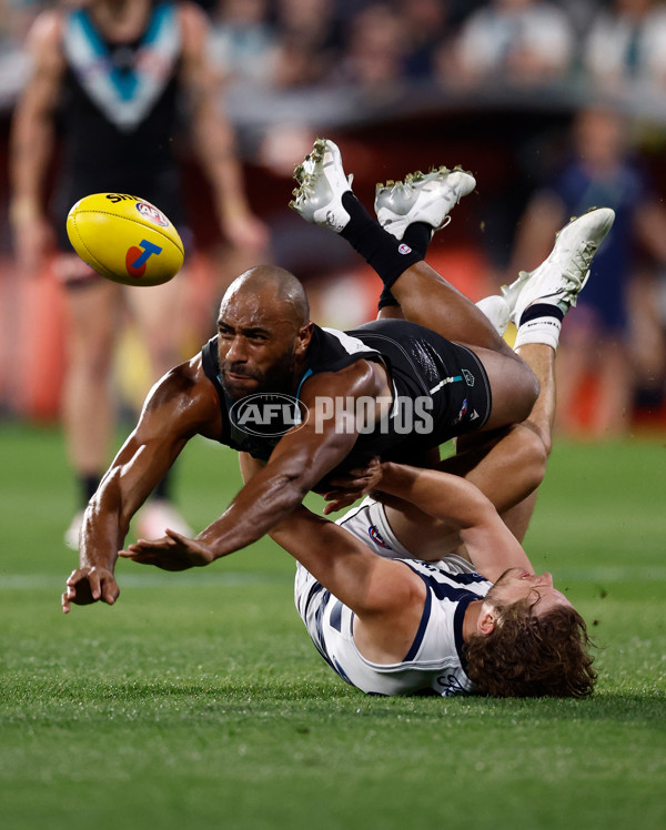 AFL 2024 Second Qualifying Final - Port Adelaide v Geelong - A-53692993