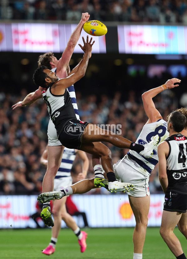 AFL 2024 Second Qualifying Final - Port Adelaide v Geelong - A-53693668