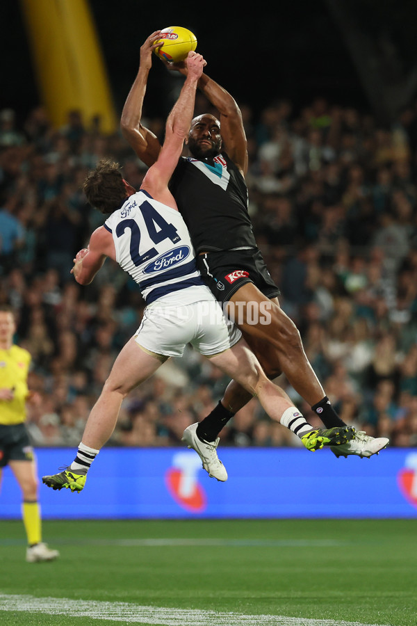 AFL 2024 Second Qualifying Final - Port Adelaide v Geelong - A-53693674