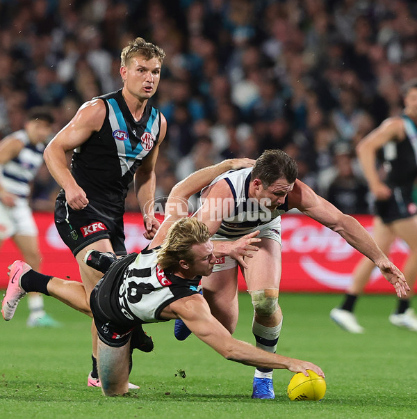 AFL 2024 Second Qualifying Final - Port Adelaide v Geelong - A-53693708