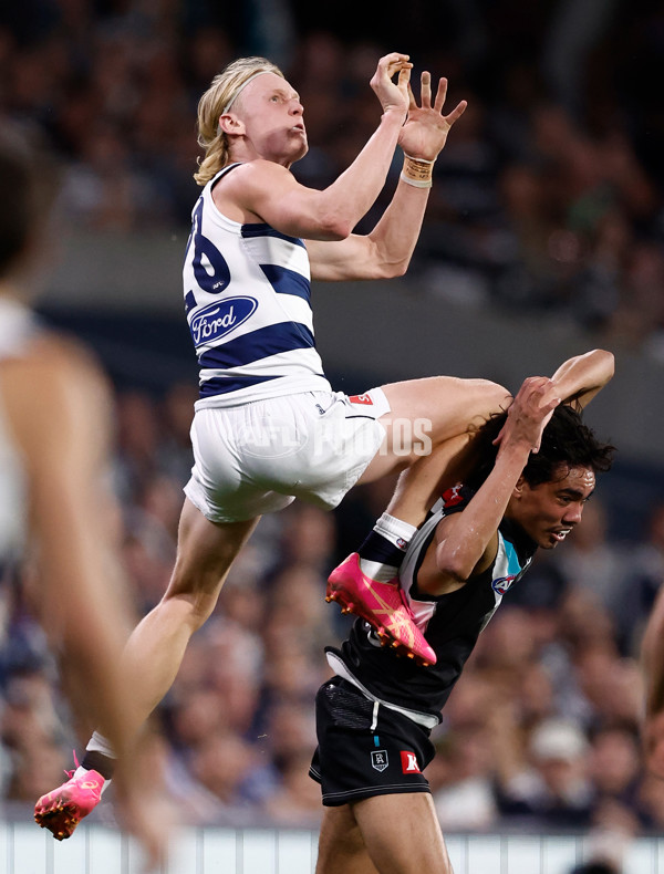 AFL 2024 Second Qualifying Final - Port Adelaide v Geelong - A-53695339