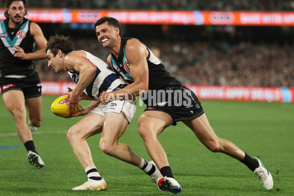 AFL 2024 Second Qualifying Final - Port Adelaide v Geelong - A-53695395