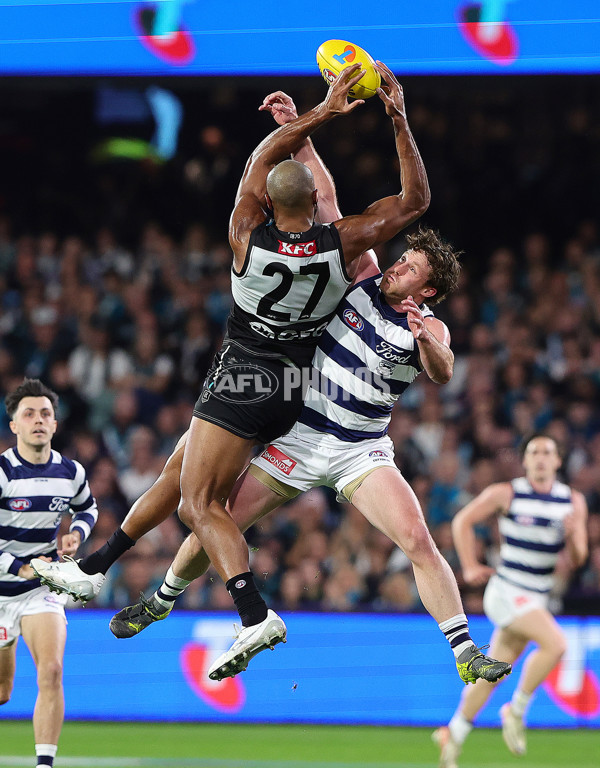 AFL 2024 Second Qualifying Final - Port Adelaide v Geelong - A-53695429