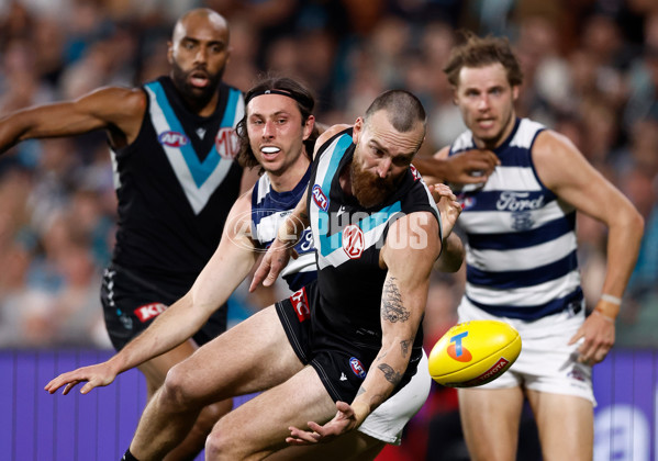 AFL 2024 Second Qualifying Final - Port Adelaide v Geelong - A-53696409