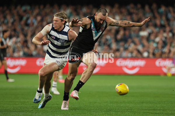 AFL 2024 Second Qualifying Final - Port Adelaide v Geelong - A-53696427