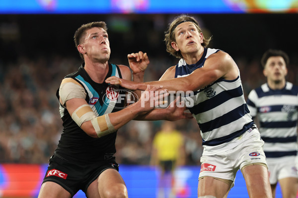 AFL 2024 Second Qualifying Final - Port Adelaide v Geelong - A-53696430