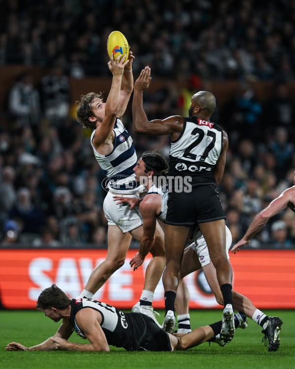 AFL 2024 Second Qualifying Final - Port Adelaide v Geelong - A-53699026