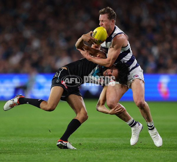 AFL 2024 Second Qualifying Final - Port Adelaide v Geelong - A-53703850