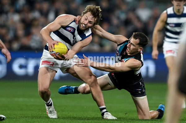 AFL 2024 Second Qualifying Final - Port Adelaide v Geelong - A-53703868