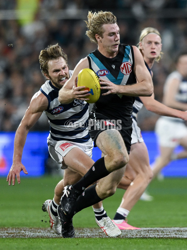 AFL 2024 Second Qualifying Final - Port Adelaide v Geelong - A-53703887