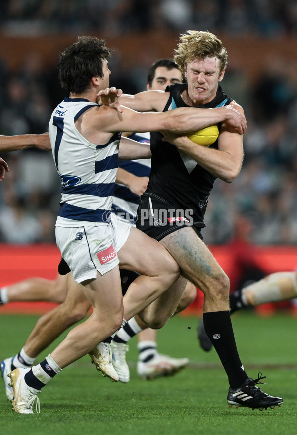 AFL 2024 Second Qualifying Final - Port Adelaide v Geelong - A-53703889