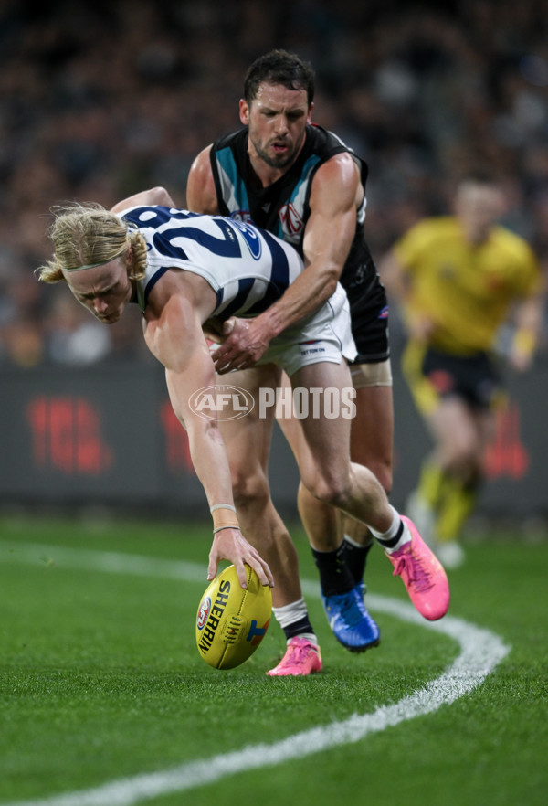 AFL 2024 Second Qualifying Final - Port Adelaide v Geelong - A-53704945