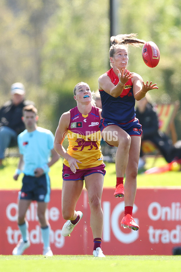 AFLW 2024 Round 02 - Melbourne v Brisbane - A-53732556