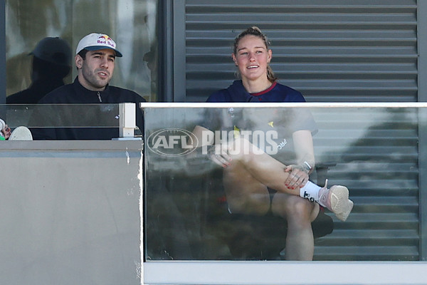 AFLW 2024 Round 02 - Melbourne v Brisbane - A-53734224