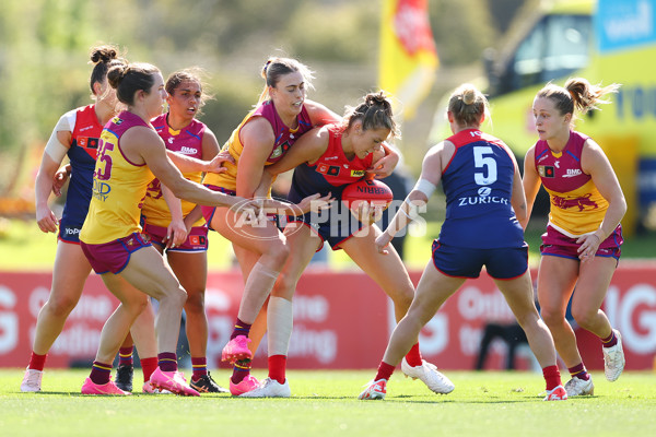 AFLW 2024 Round 02 - Melbourne v Brisbane - A-53734225