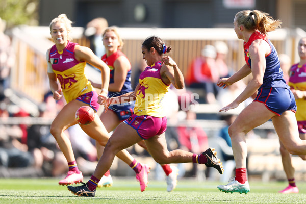 AFLW 2024 Round 02 - Melbourne v Brisbane - A-53734238