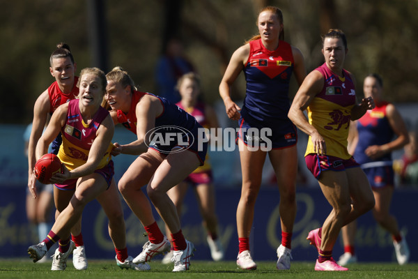 AFLW 2024 Round 02 - Melbourne v Brisbane - A-53734242