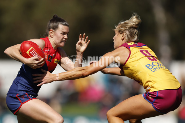 AFLW 2024 Round 02 - Melbourne v Brisbane - A-53734246