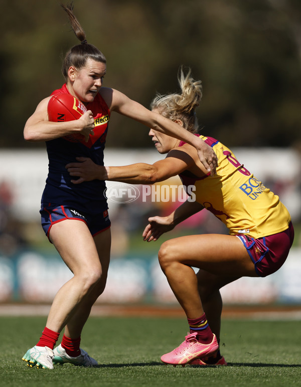 AFLW 2024 Round 02 - Melbourne v Brisbane - A-53734247