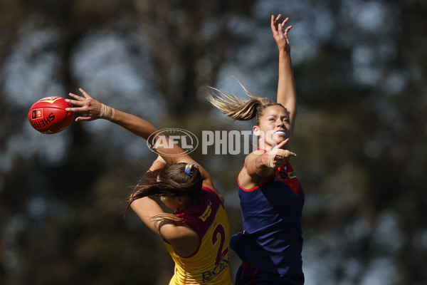 AFLW 2024 Round 02 - Melbourne v Brisbane - A-53734257