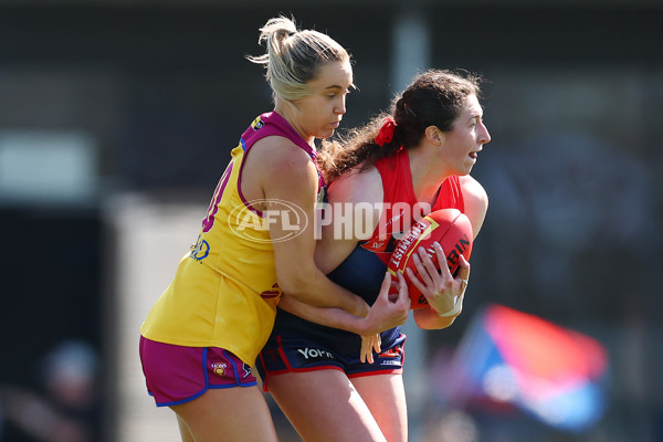 AFLW 2024 Round 02 - Melbourne v Brisbane - A-53734268