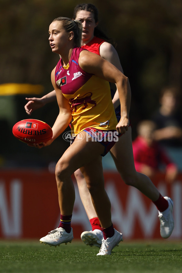 AFLW 2024 Round 02 - Melbourne v Brisbane - A-53734295