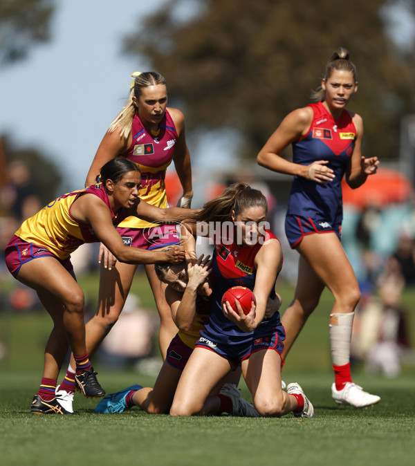 AFLW 2024 Round 02 - Melbourne v Brisbane - A-53734311