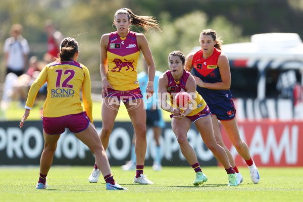 AFLW 2024 Round 02 - Melbourne v Brisbane - A-53734314