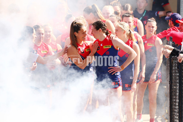 AFLW 2024 Round 02 - Melbourne v Brisbane - A-53735541
