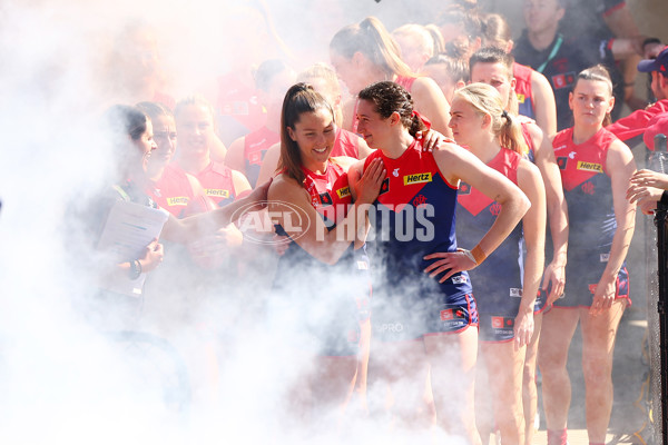 AFLW 2024 Round 02 - Melbourne v Brisbane - A-53735542