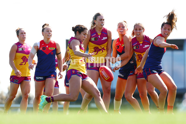 AFLW 2024 Round 02 - Melbourne v Brisbane - A-53735559