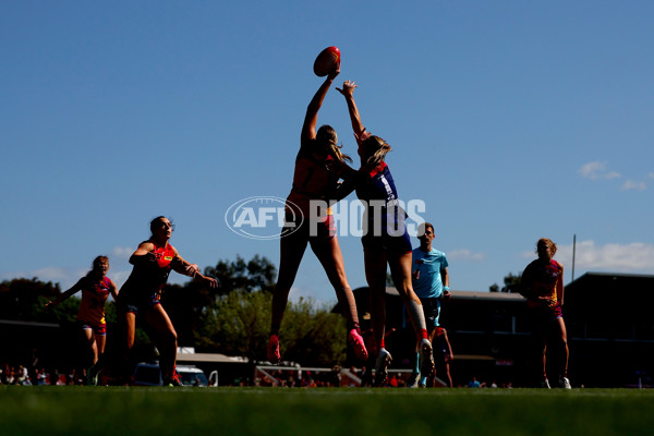 AFLW 2024 Round 02 - Melbourne v Brisbane - A-53735560