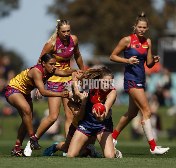 AFLW 2024 Round 02 - Melbourne v Brisbane - A-53735569