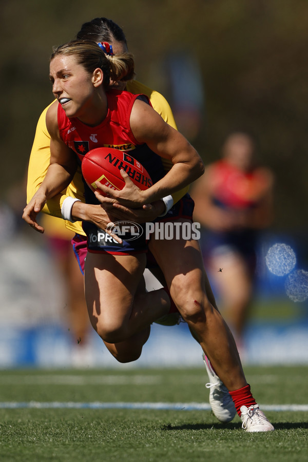 AFLW 2024 Round 02 - Melbourne v Brisbane - A-53735600
