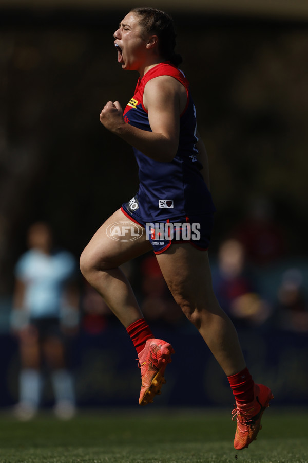AFLW 2024 Round 02 - Melbourne v Brisbane - A-53735614