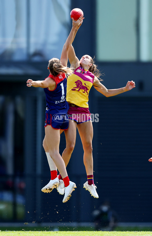 AFLW 2024 Round 02 - Melbourne v Brisbane - A-53735623