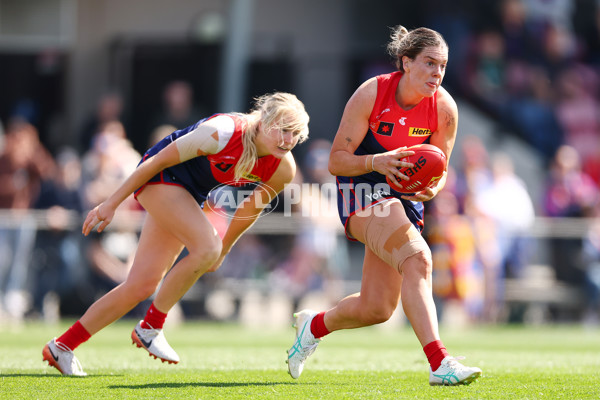 AFLW 2024 Round 02 - Melbourne v Brisbane - A-53735625