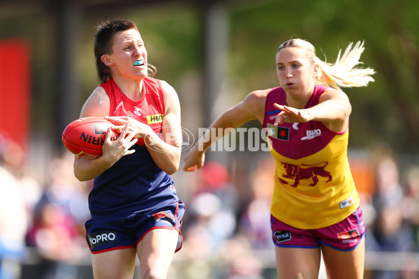 AFLW 2024 Round 02 - Melbourne v Brisbane - A-53737086